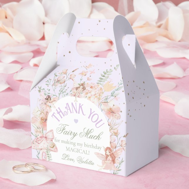 Fairy First Birthday Enchanted garden Whimsical Favor Box (Wedding)