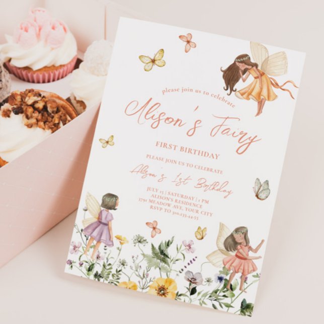 Fairy First Birthday Invitation (Créateur téléchargé)