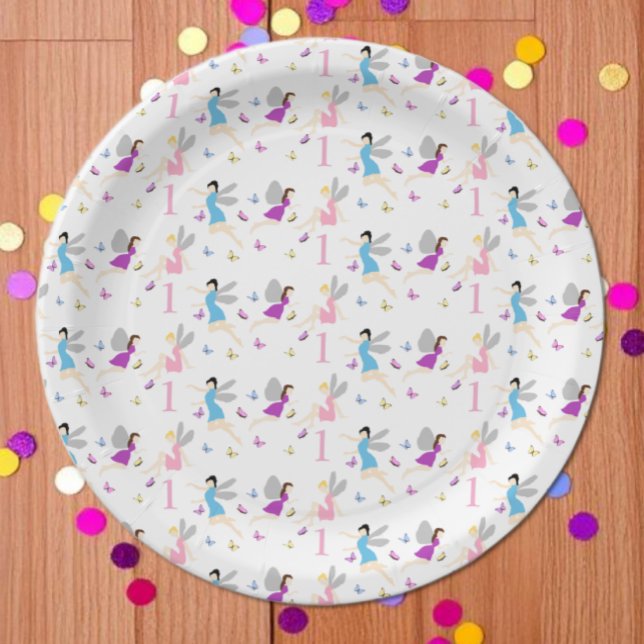 Fairy First Birthday Paper Plate (Creator Uploaded)