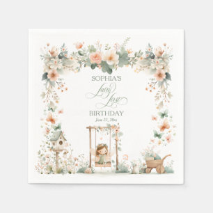 Fairy First Birthday Party Personalized Napkin