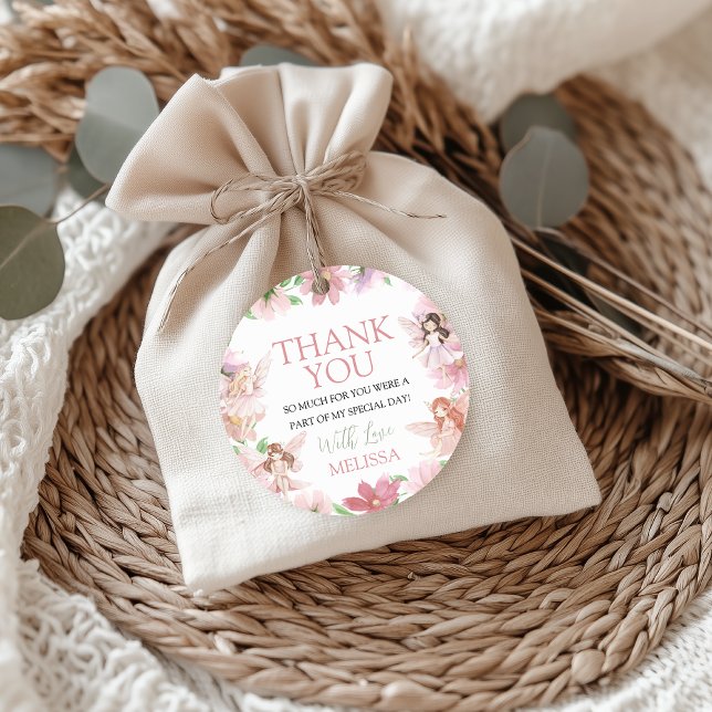 Fairy First Birthday Thank You Tag (Creator Uploaded)