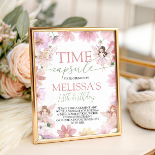 Fairy First Birthday Time Capsule Sign