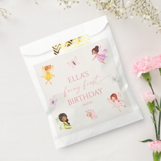 Fairy First Enchanted Fairies 1st Birthday Party Favour Bag (Sealed)