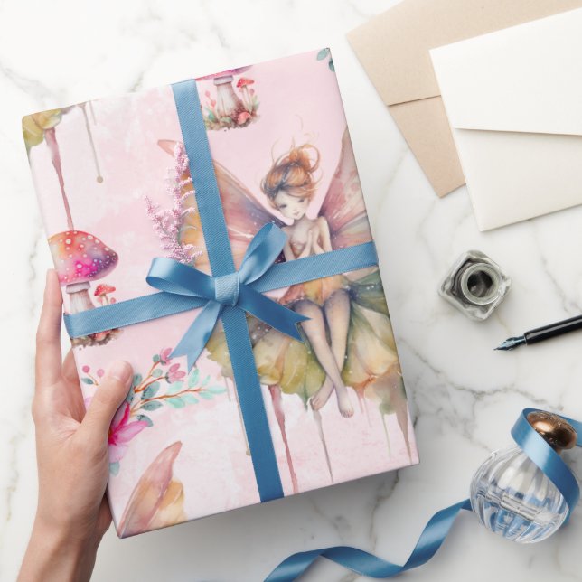 Fairy First Girl's 1st Birthday Wrapping Paper (Gifting)
