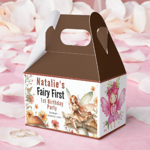 Fairy First Theme Girl's 1st Birthday Party Favor Box