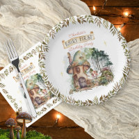 Fairy First Woodland Animals Mushroom 1st Birthday