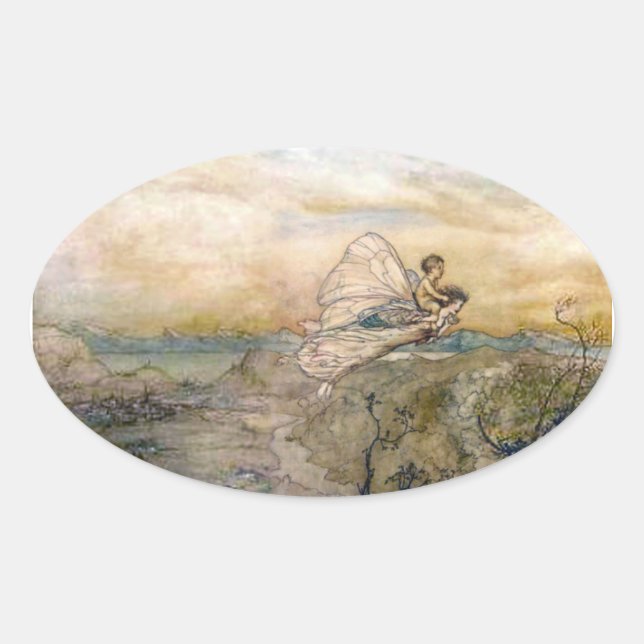 Fairy Flies Off With Child Sticker (Front)
