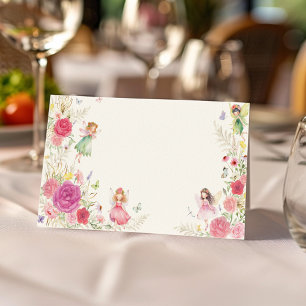 Fairy Floral Food Tent Place Card