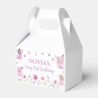 Fairy Floral Garden Butterfly Birthday Favor Box