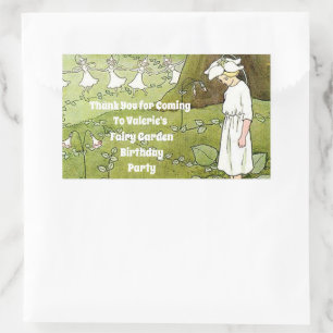 Fairy Floral Garden Enchanted Forest Girl Birthday Sticker