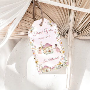 Fairy Floral Girl Birthday Party Gift Tags