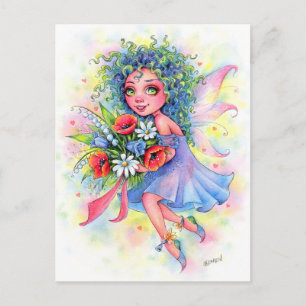 Fairy Flower Bouquet Postcard