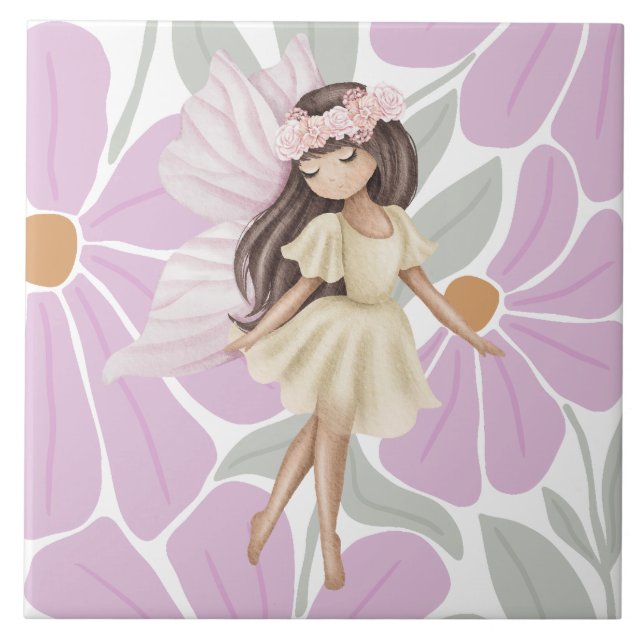 Fairy Flowers Girls Tile (Front)