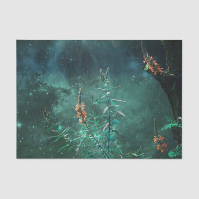 Fairy Flowers in the Jade Moonlight Tissue Paper (Front)