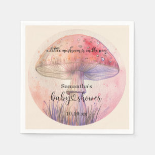 Fairy fly agaric baby shower napkin
