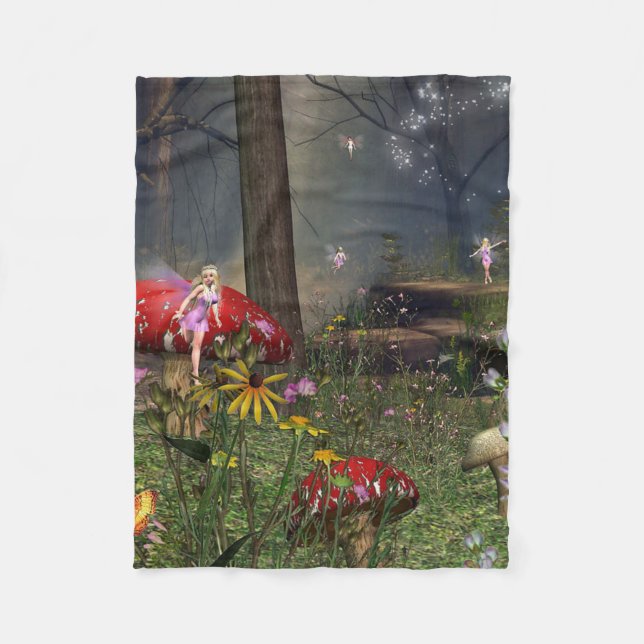 Fairy Forest Fleece Blanket (Front)