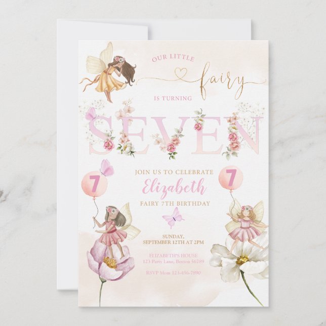 Fairy Forest Girl Birthday Magical Invitation (Front)