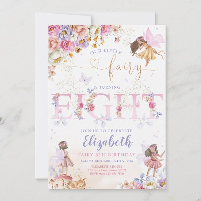 Fairy Forest Girl Birthday Magical Invitation (Front)