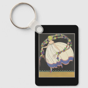 Fairy Frolicking With Flowers Keychain