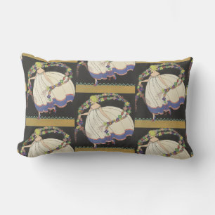 Fairy Frolicking With Flowers Lumbar Pillow