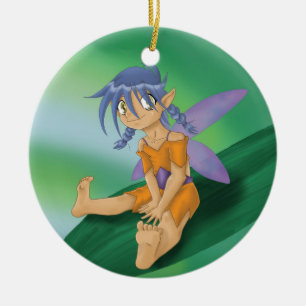Fairy Fun Ceramic Ornament