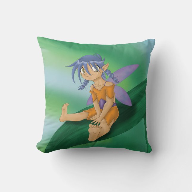 Fairy Fun Throw Pillow (Front)