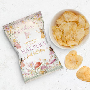 Fairy Garden Birthday Chip Bag Wrapper
