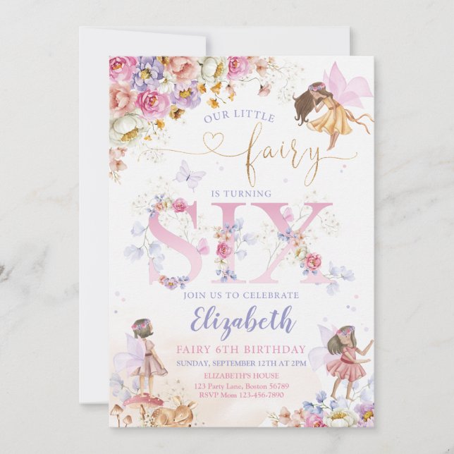 Fairy Garden Birthday Invitation (Front)