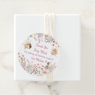 Fairy Garden Boho Wildflower Birthday Favour Tags