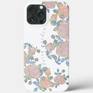 Fairy garden elegant pattern of rose flower classi iPhone 13 pro max case