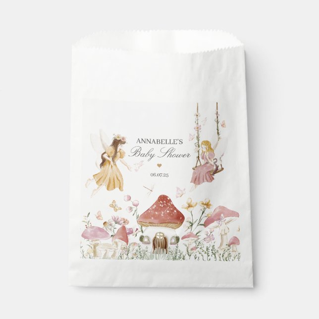 Fairy Garden Enchanted Baby Shower Decor Favour Favour Bag (Front)