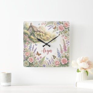 Fairy Garden Fantasy Personalized Wall Clock
