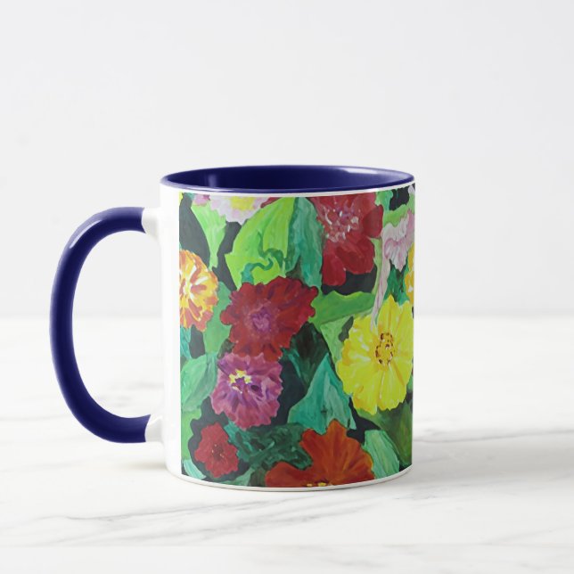 Fairy Garden Flower Painting Art Coffee Mug (Left)