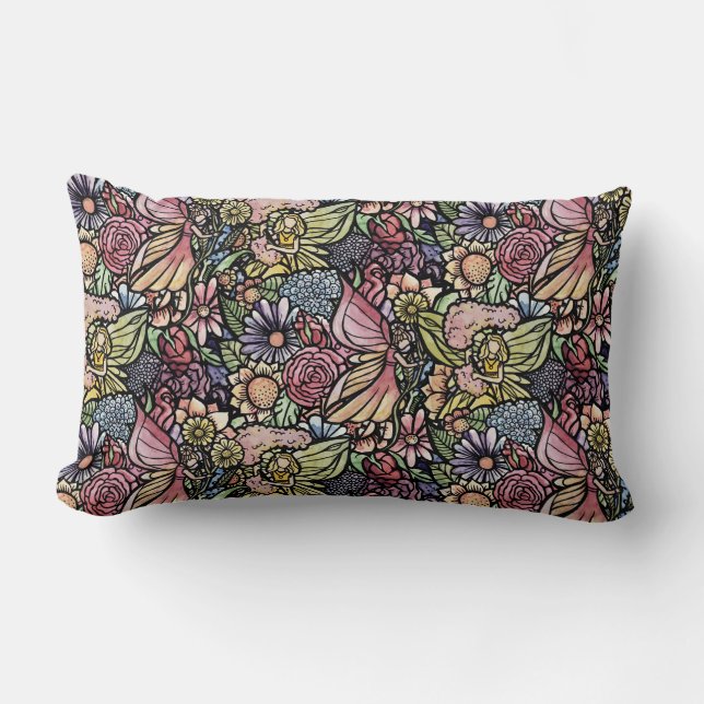 Fairy Garden Gardening      Lumbar Pillow (Front)