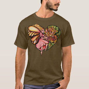 Fairy Garden Heart Flower Fairies Hearts T-Shirt