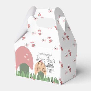 Fairy Garden Mushrooms Ladybugs Butterflies Favor Box