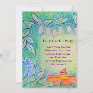 Fairy Garden Party Custom Invite or Invitations