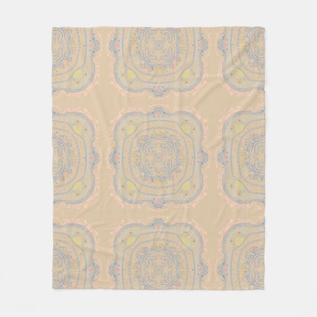 Fairy Garden Rustic Decor Ceiling Tile Design  Fleece Blanket (Front)