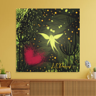 Fairy Garden Stretched Canvas Print