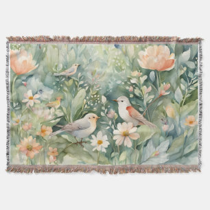 Fairy garden Throw Blanket