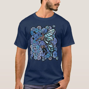 Fairy Gardens Blue Floral Art forget me not Fairie T-Shirt