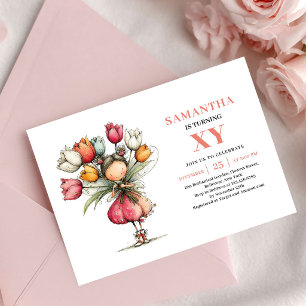 Fairy Girl 4e anniversaire Invitation fantaisie ro