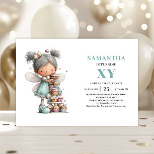 Fairy Girl 4th Birthday Whimsy Cute Magical invite