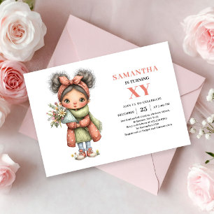 Fairy Girl Birthday Magical Floral Blush invite
