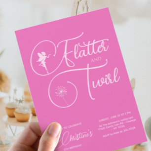 Fairy Girl Birthday Minimalist Simple Modern Invitation