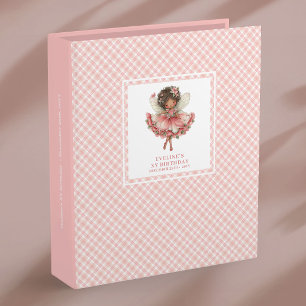Fairy Girl Birthday Pastel Pink Floral Memory Binder