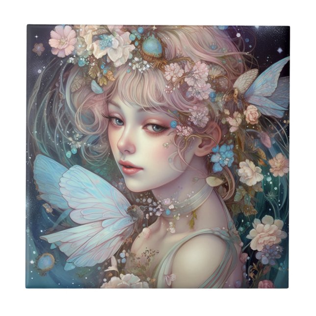 Fairy Girl Fantasy Art Tile (Front)