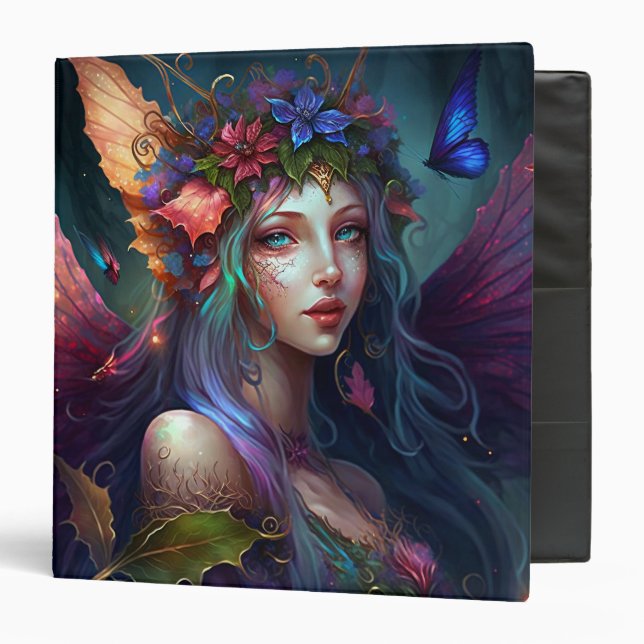 Fairy Girl Imaginaire Art 3 anneau Classeur (Devant/Intérieur)