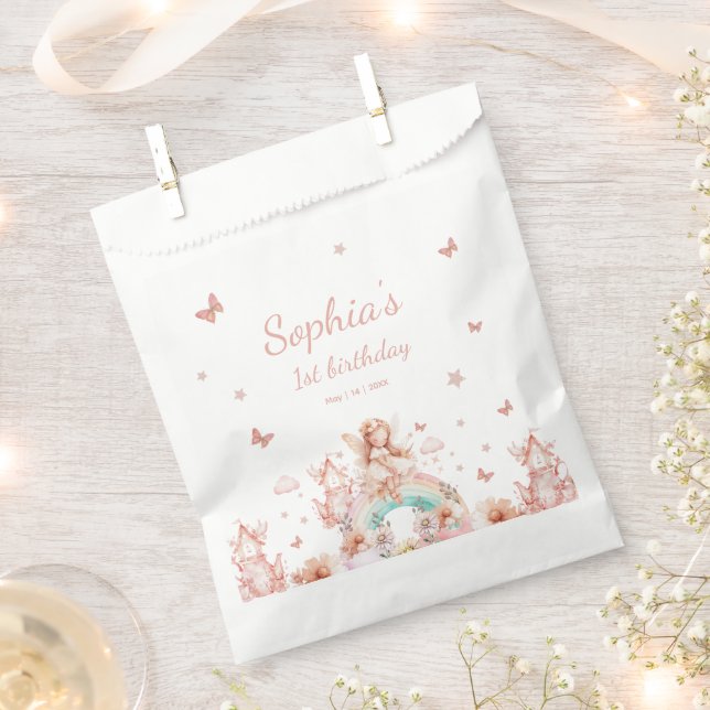 Fairy Girl Rainbow Magic Teapot Birthday  Favour Bag (Clipped)