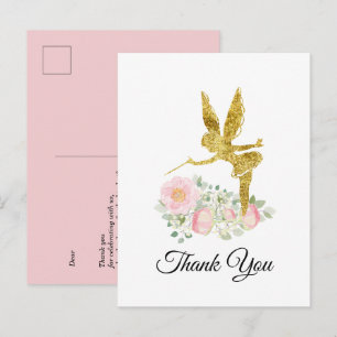 fairy girl thank you card